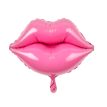 Pink lip shaped balloon for party or valentine day