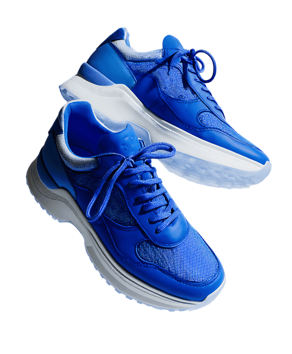Stylish cobalt blue sneakers