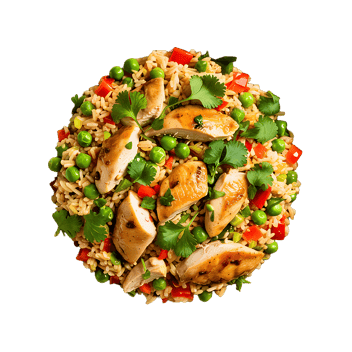 Delicious chicken and vegetable rice dish824