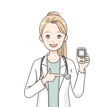 Smiling female doctor holding a device922