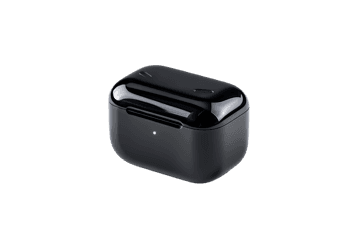 Black wireless earbuds charging case
