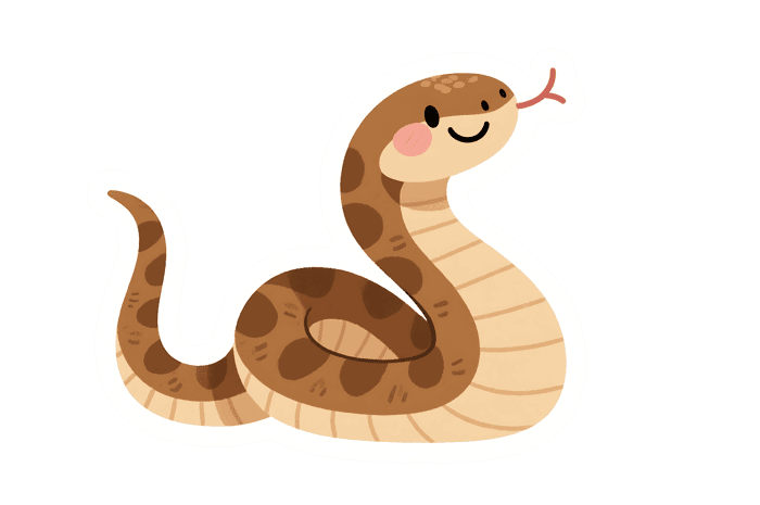 Cute cartoon snake illustration