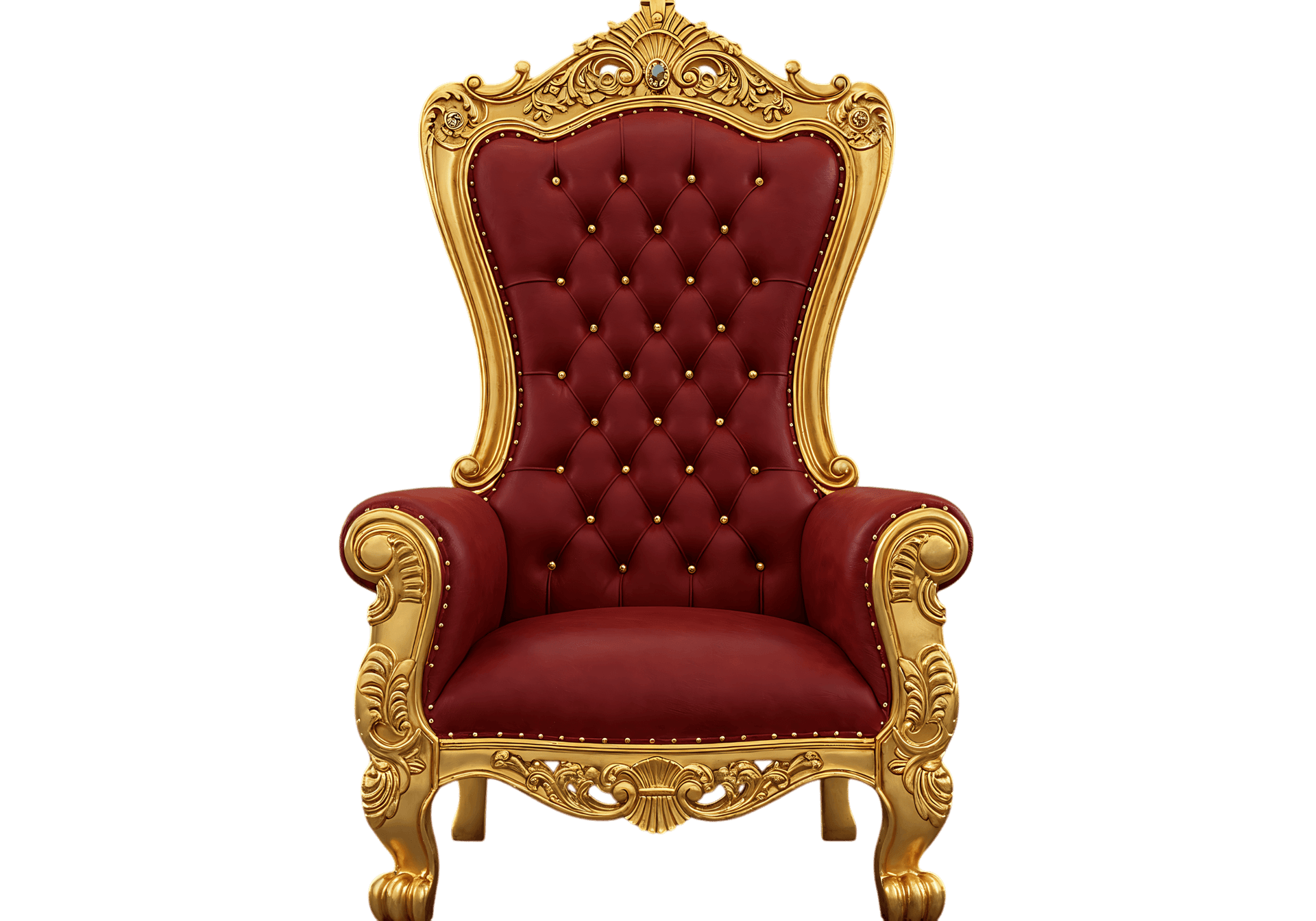 Ornate gold and red throne chair514