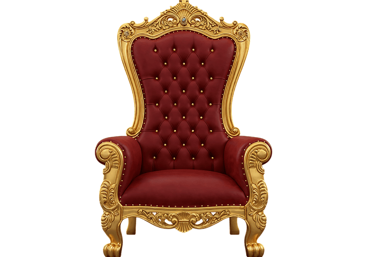 Ornate gold and red throne chair514