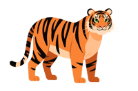 Cartoon tiger illustration534