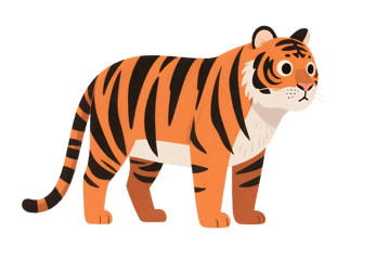 Cartoon tiger illustration888
