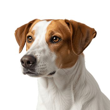 Jack russell terrier dog portrait looking to the side
