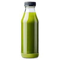 Green juice bottle, healthy drink, refreshment