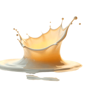 Creamy white and yellow liquid splash