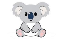 Adorable cartoon koala bear illustration for children designs