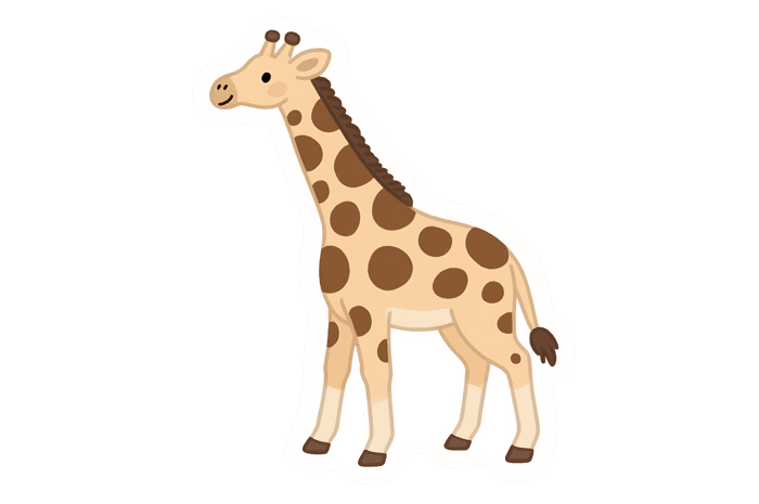 Cute cartoon giraffe illustration