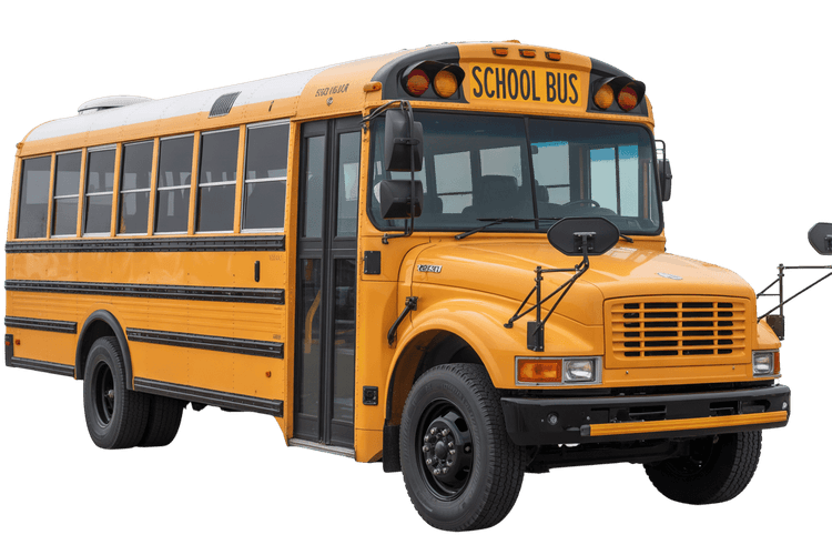 Traditional yellow school bus for student transportation
