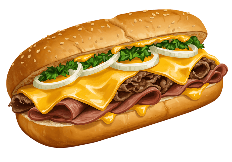 Delicious Philly Cheesesteak Sandwich