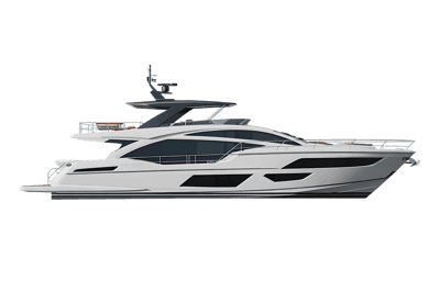 Modern white yacht on the water, luxury sea travel