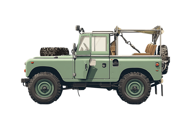 Classic land rover defender illustration