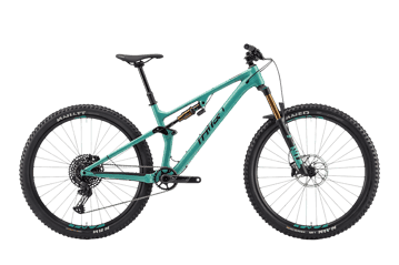 Turquoise mountain bike for outdoor adventures and cycling