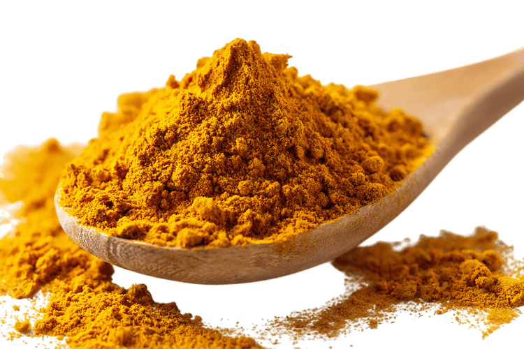 Ground turmeric spice. Healthy ingredient.