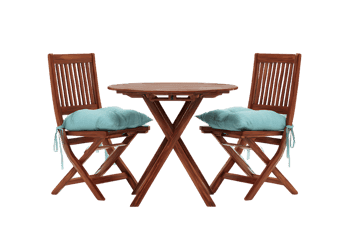 Teak wood patio furniture set with cushions