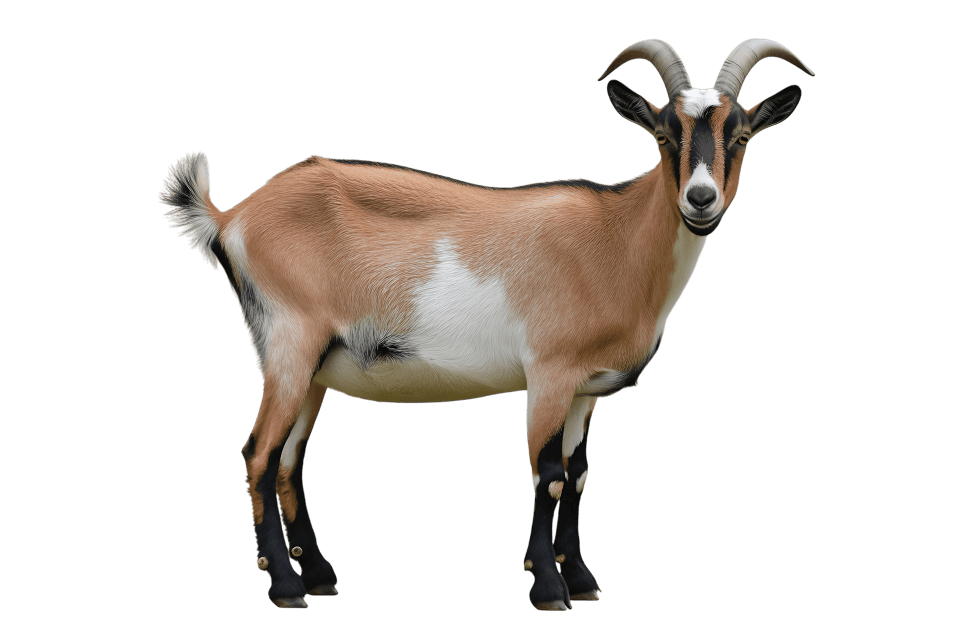 Standing goat with horns