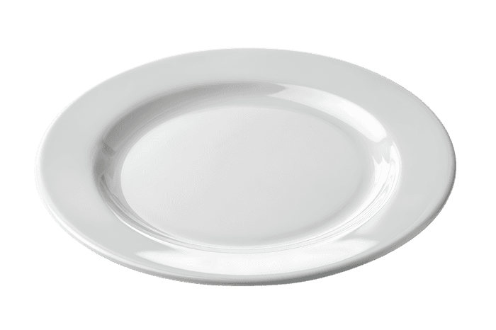 Clean, simple oval plate, perfect for food photography backgrounds or mockups.