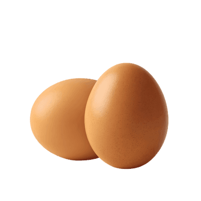Two brown eggs, close-up view.