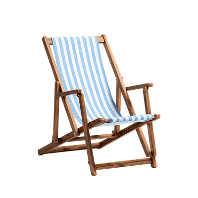 Relaxing striped beach chair