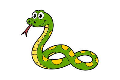 Cartoon snake with spots286
