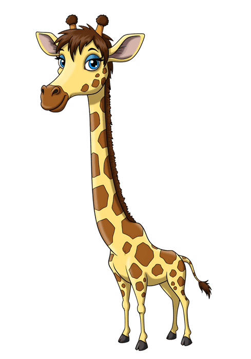 Cartoon giraffe animal character
