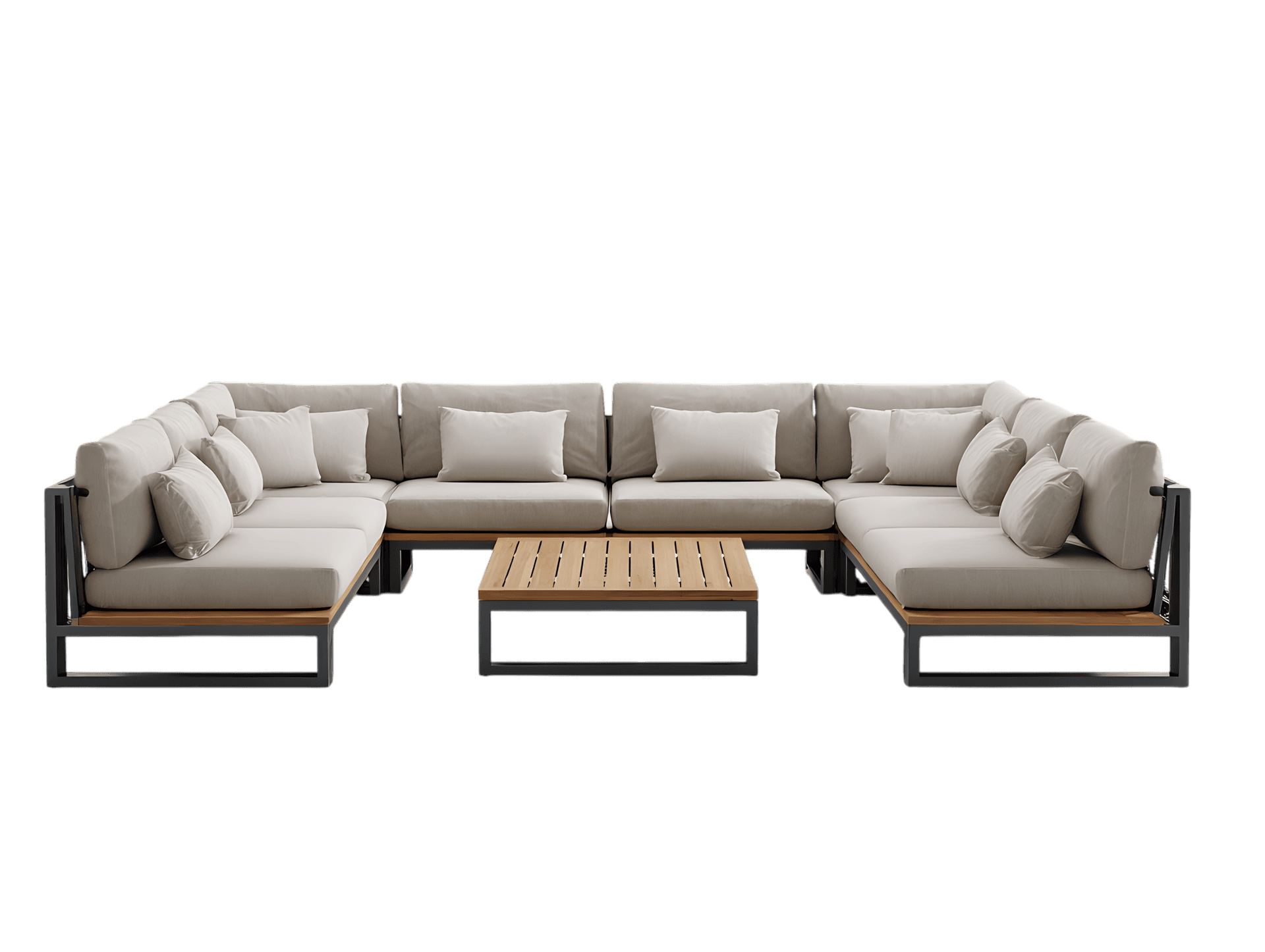 Modern Sectional Sofa with Coffee Table