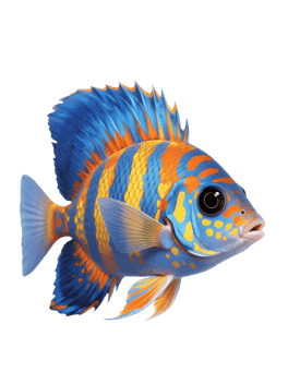 Vibrant tropical fish with detailed scales and fins