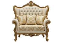 Elegant gold and cream luxury sofa
