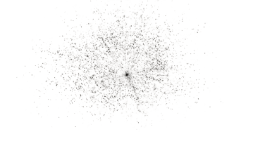 Abstract white splash on black background