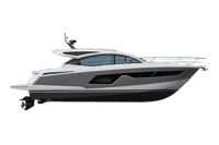 Modern motor yacht on transparent background349