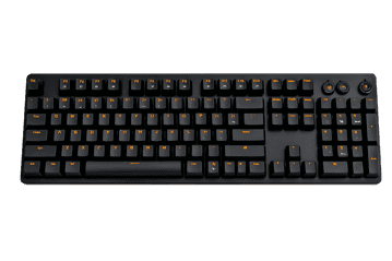 High quality black gaming keyboard with RGB backlighting.