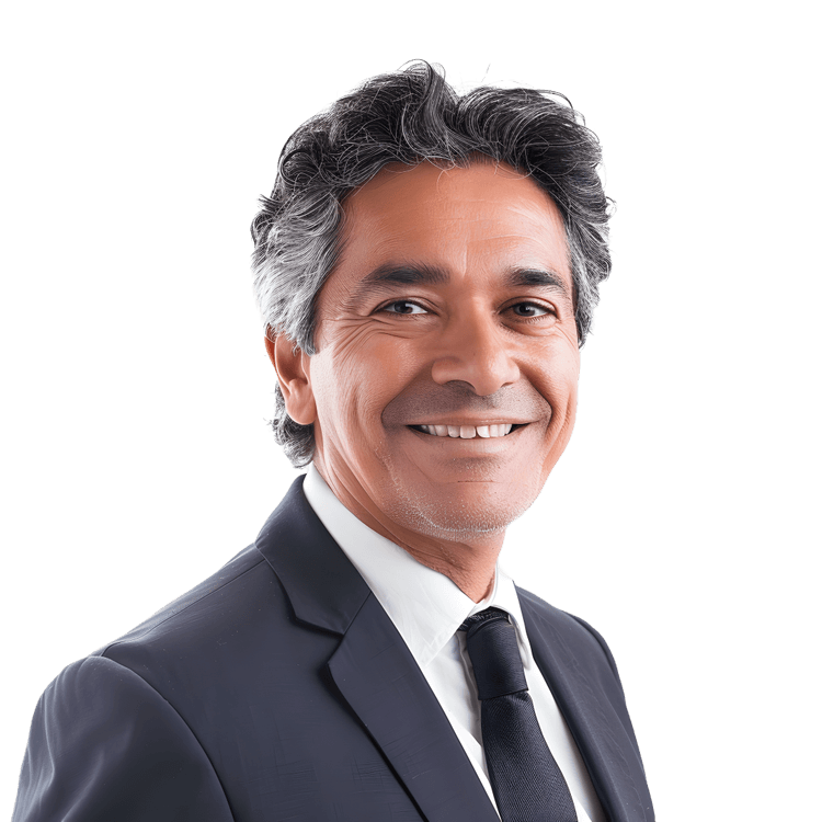 Smiling mature businessman in suit portrait