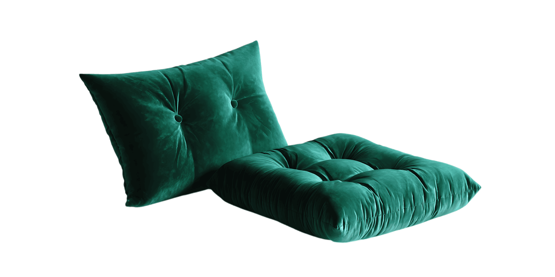 Luxurious emerald green chair cushions