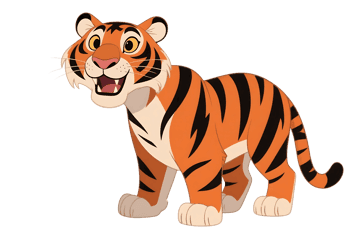 Cartoon tiger illustration