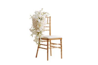 Decorated chair for wedding or event
