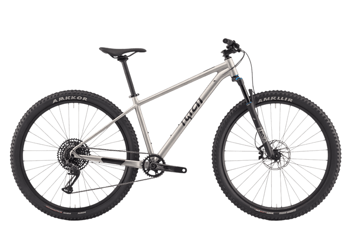 Silver mountain bike for outdoor adventures and exercise