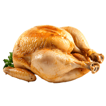 Roasted chicken, delicious and juicy.