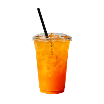 Iced orange juice, perfect for a hot day. Refreshing and tasty.