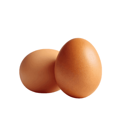 Two brown eggs close-up
