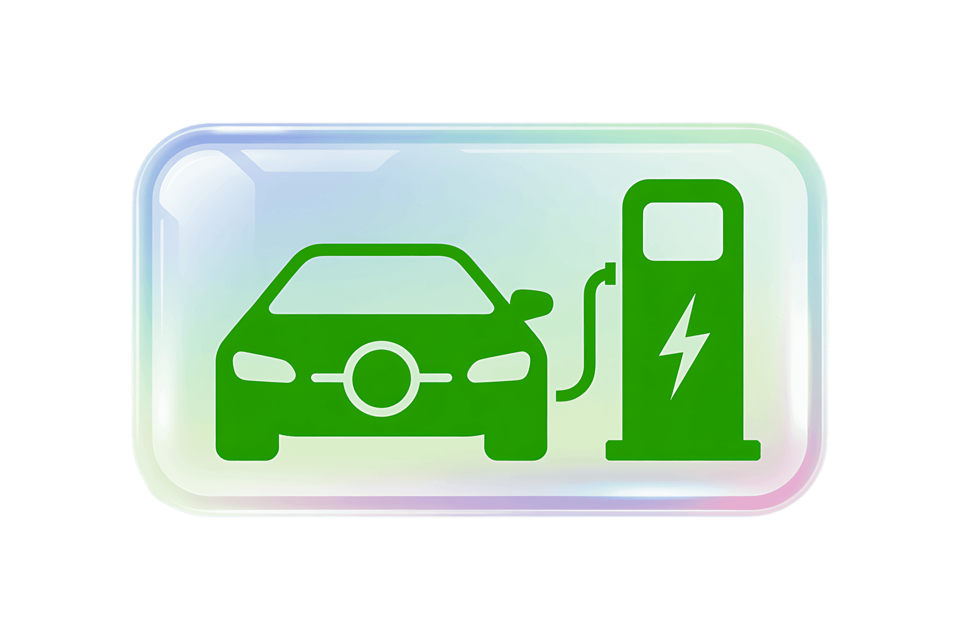 Electric car charging point icon