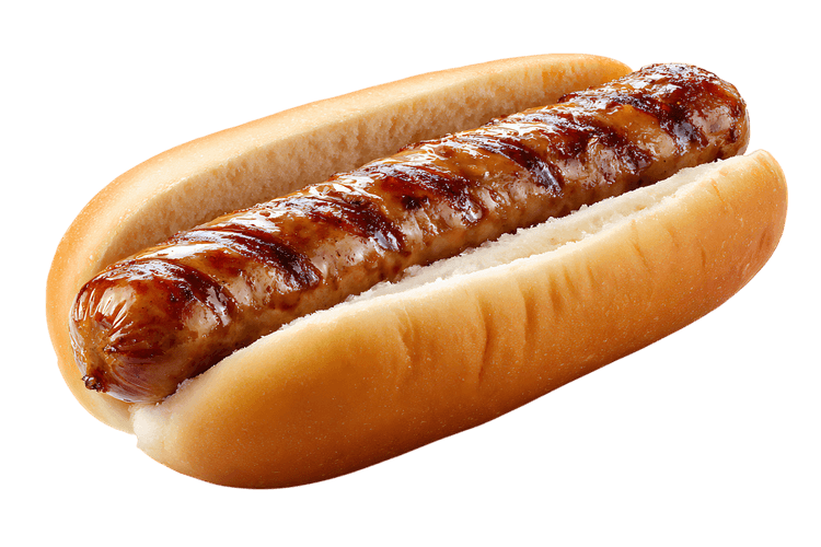 Grilled sausage in a bun612.