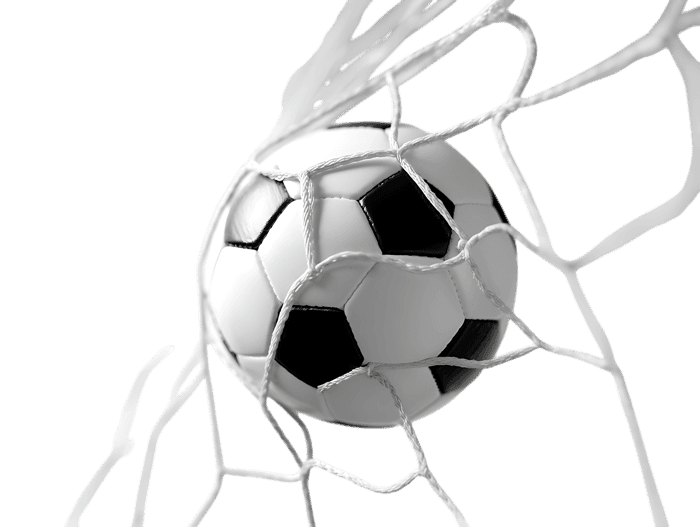 Soccer ball in net. Goal!