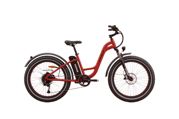 Red electric bike, modern urban transportation, ebike, bicycle