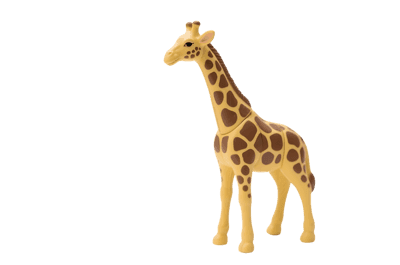 Toy giraffe with brown spots