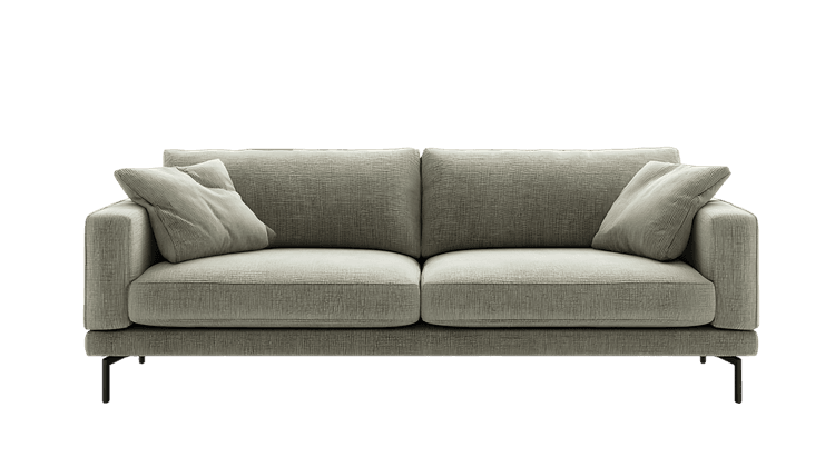 Light grey sofa with pillows681