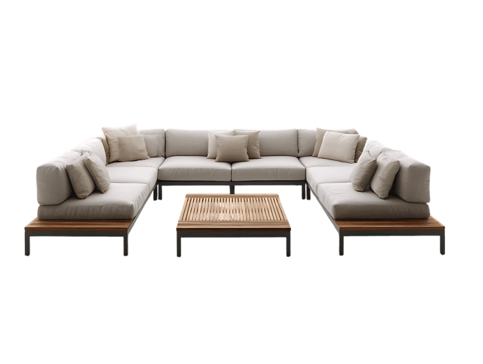 Modern Sectional Sofa Set for Outdoor