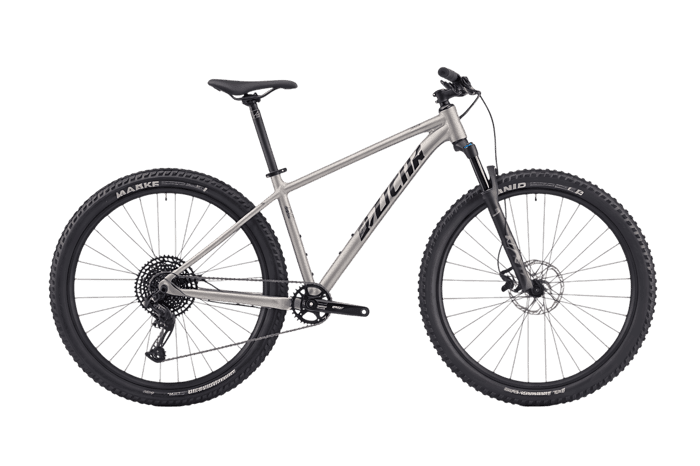 Silver mountain bike for outdoor adventures